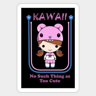 Kawaii Girl in Pink Magnet